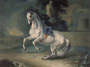 Johann Georg von Hamilton, The women stallion Leal in the Levade